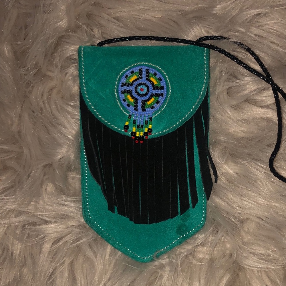 HANDMADE Unique Vintage Beaded Fringe Mini Bag